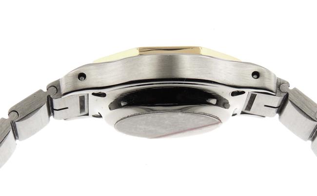 Cartier White Mint Ladies Santos Octagon 18k Yellow Gold / Ss Watch