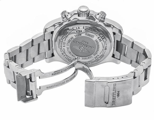 Breitling Stainless Steel Custom A1337111 Super Avenger Black Dial 4ct Watch