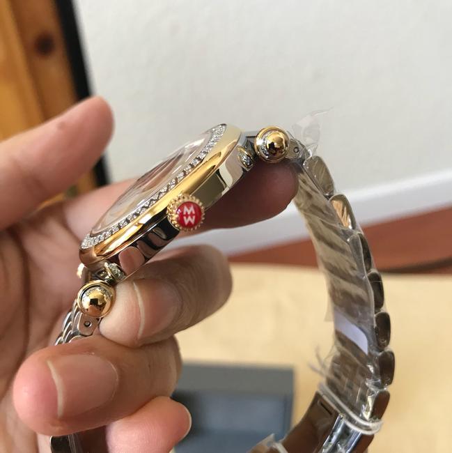 Michele Gold/ Silver Caber Diamond Mop Two Tone Watch