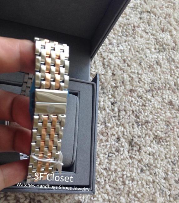 Michele Rose Gold / Silver / Fluette Diamond Two Tone Chronograph Watch