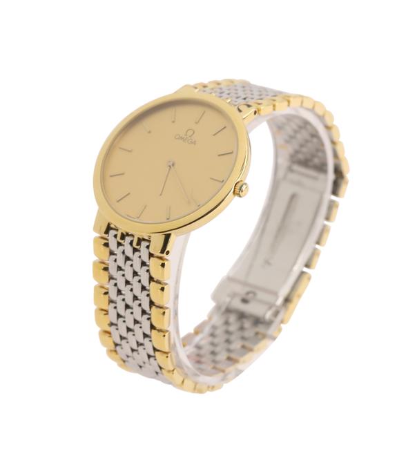 Omega Gold Silver Two Tone Deville Quartz Watch