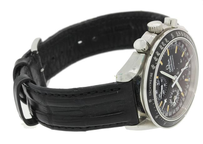 Omega Black Speedmaster Triple Date Chronograph 3820.50 39mm Steel Wbox J8 Watch