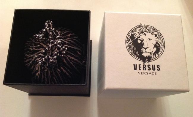 Versace Silver and Black Versus By Soft Double-tour Charm Bracelet Watch