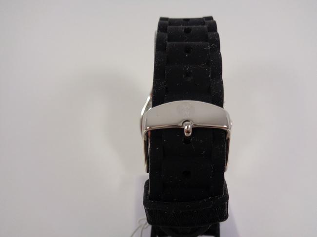 Michele Silver-tone/Black Jelly Womens Tahitian Bean Silicone Silver Stainless Steel Chronograph Mww12f000080 Watch