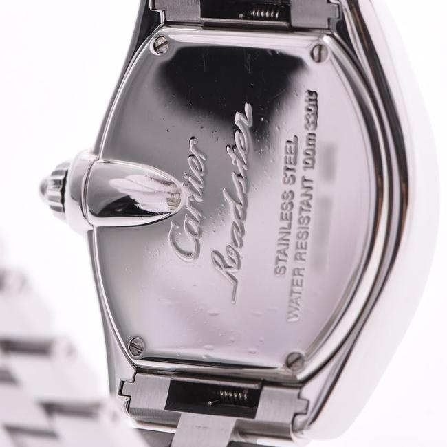 Cartier Pink Stainless Steel Roadster Quartz W62017v3 Womens Wristwatch 36 X 30 Mm Watch