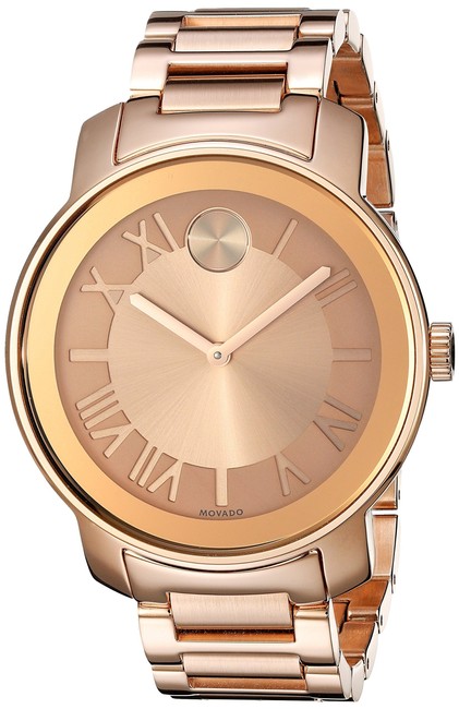 Movado Rose Gold Roman Stainless Steel Numeral Dial 3600199 Watch