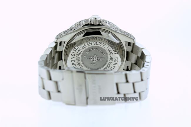Breitling 5ct Super Ocean Model A17360 Diamond S/S Watch