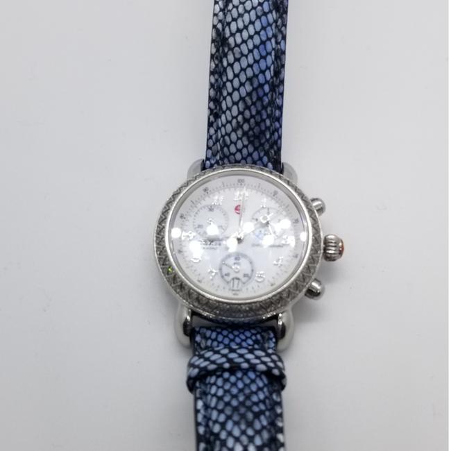 Michele Black Csx Chronograph Diamond Band Bracelet Watch