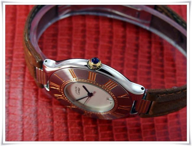 Cartier Stainless Steel & 18k Gold Rare Mens Must De 21c 18kgp St.steel Quartz Watch