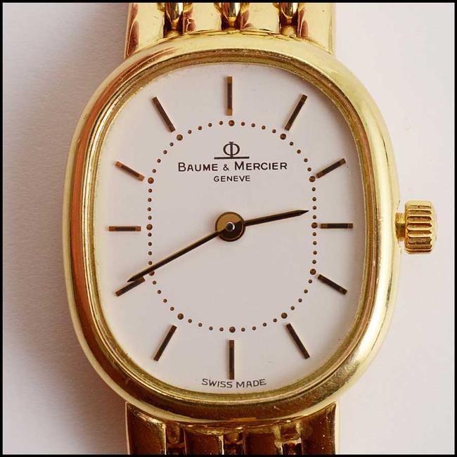 Baume & Mercier Gold Rdc11399- 18k Link Wristwatch Watch