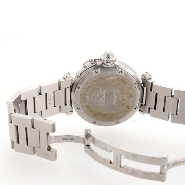 Cartier Brown Pasha C Gmt Stainless Steel 35 Watch