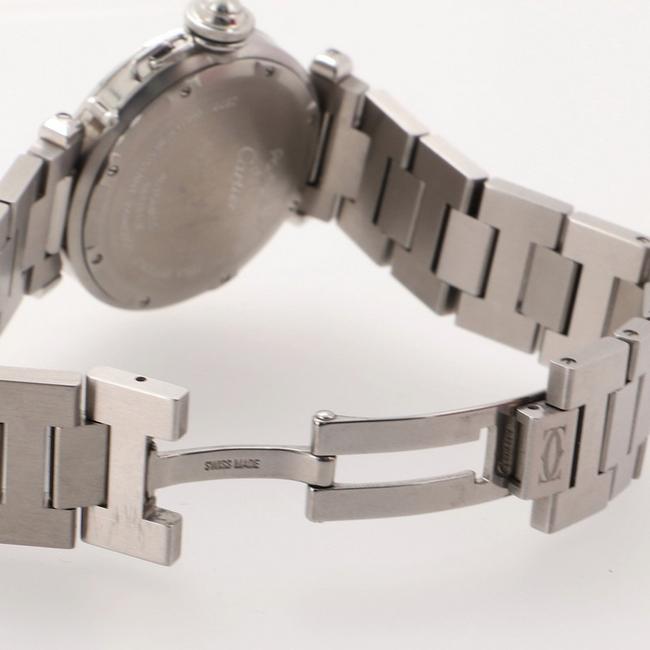 Cartier Silver Pasha C Gmt Stainless Steel 35 Watch