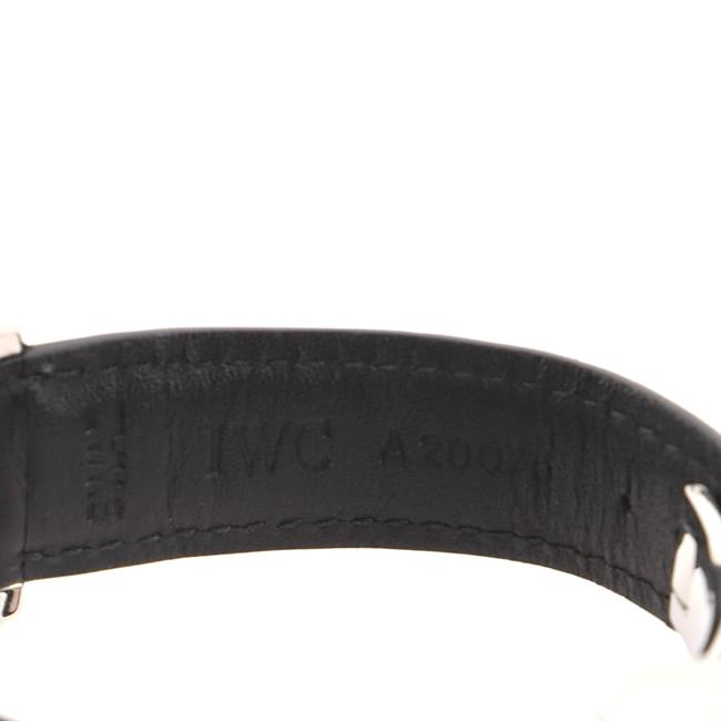 IWC Black Portugieser Chronograph Stainless Steel and Alligator Watch