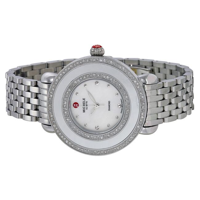 Michele Silver Cloette Mother Of Pearl Diamond Mww20e000001 Watch