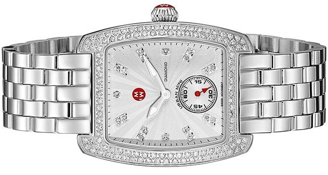 Michele Silver Urban Mini Stainless Diamond Mww02a000508 Watch