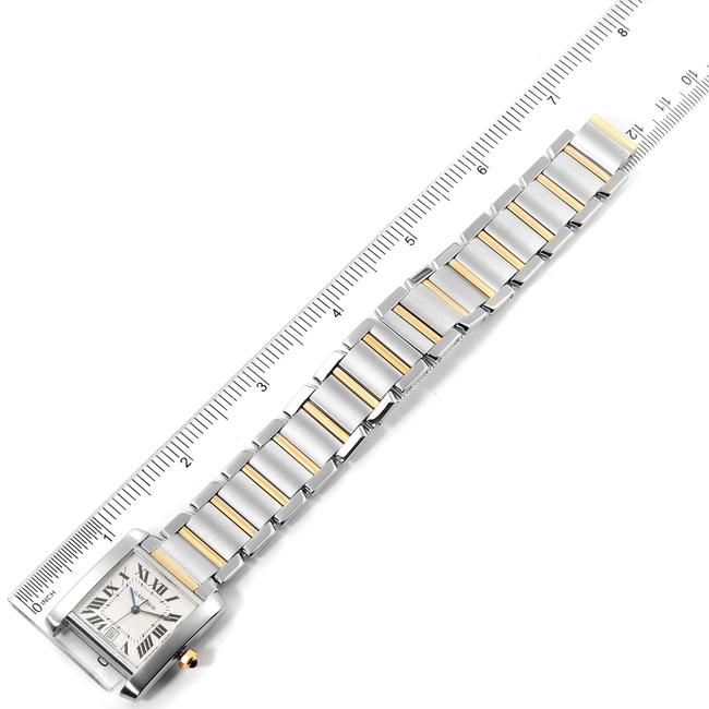 Cartier Silver Tank Francaise Steel Yellow Gold Large Unisex W51005q4 Watch