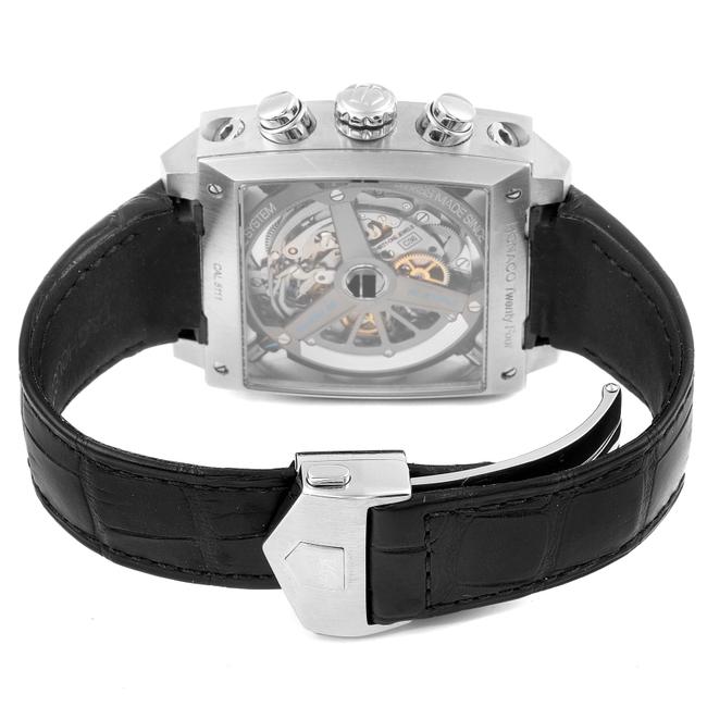 TAG Heuer Blue Skeleton Monaco 24 Caliber 36 Chronograph Steel Mens Cal5111 Watch