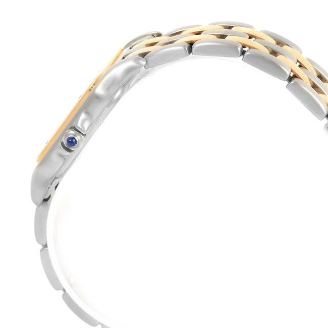 Cartier Silver Panthere Large Steel Yellow Gold Two Row Unisex W25028b8 Watch