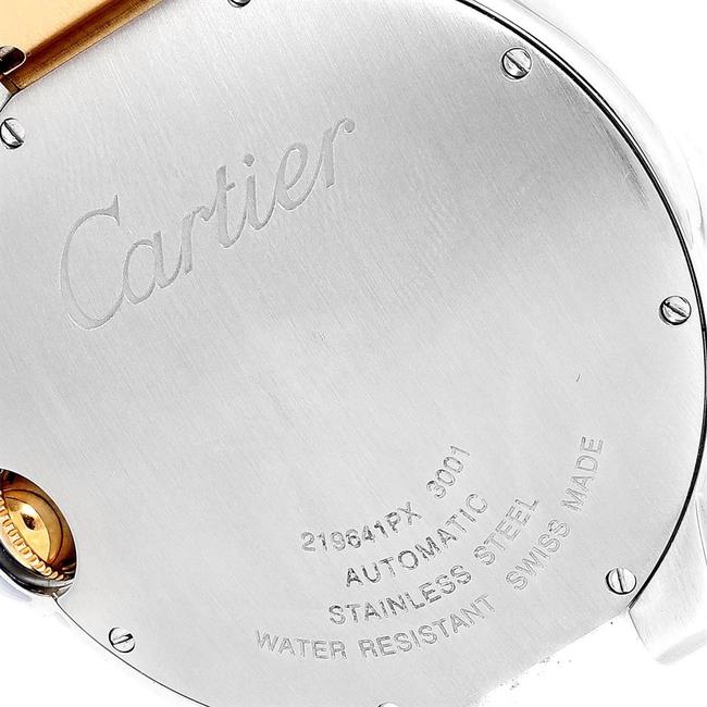 Cartier Silver Ballon Bleu Dial Steel Yellow Gold Mens W69009z3 Watch