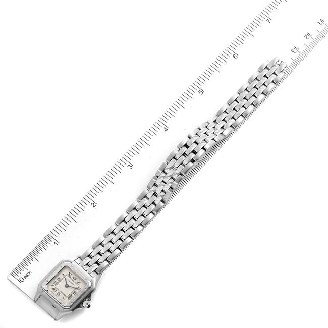 Cartier Silvered Panthere Ladies Small Stainless Steel W25033p5 Watch