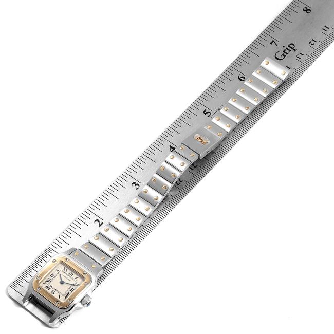 Cartier Silvered Box Santos Galbee Steel Yellow Gold Ladies 166930 Papers Watch