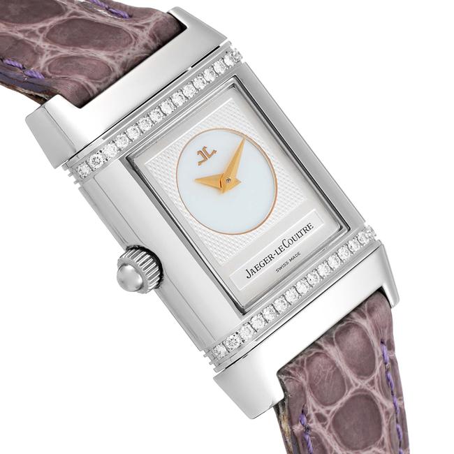 Jaeger-LeCoultre Silvered Reverso Duetto Ladies Steel Diamond 266.8.44 Watch