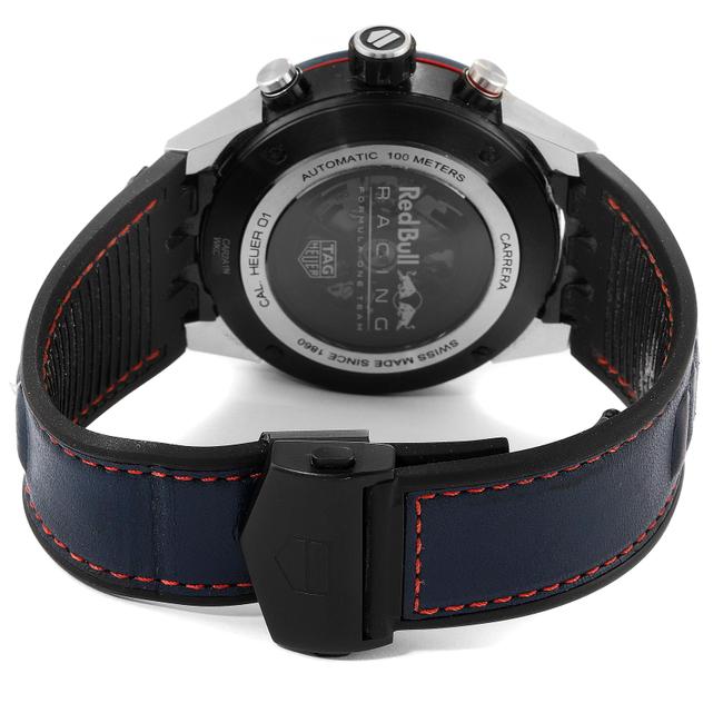 TAG Heuer Blue Skeleton Box Carrera Red Bull Racing Steel Pvd Mens Car2a1n Watch