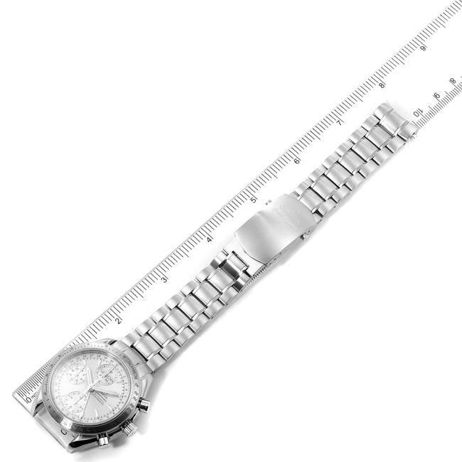 Omega Silver Speedmaster Day Date Chrono Dial 3221.30.00 Card Watch