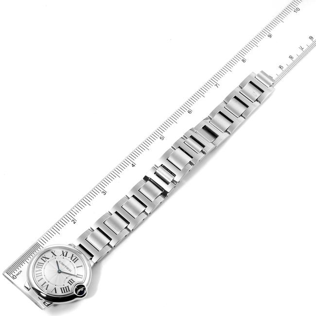 Cartier Silver Ballon Bleu 36 Midsize Guilloche Dial W69011z4 Watch