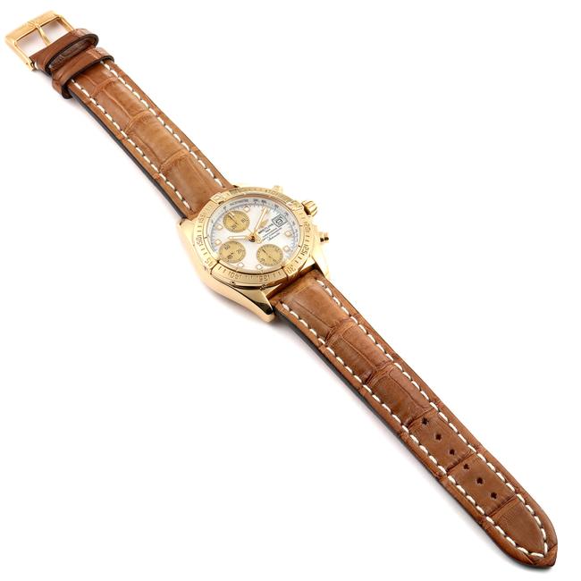 Breitling Mother Of Pearl Box Windrider Cockpit Yellow Gold Mop Dial Mens K13358 Watch