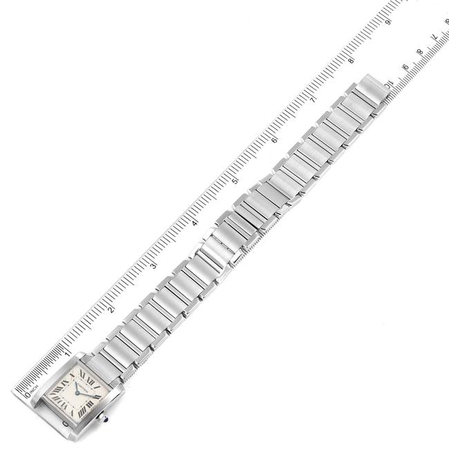 Cartier Silver Tank Francaise Midsize Dial Steel Ladies Wsta0005 Watch
