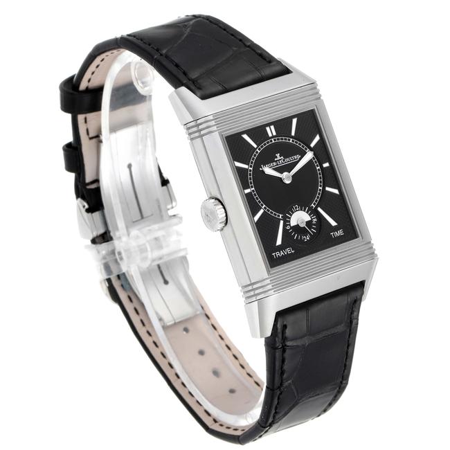 Jaeger-LeCoultre Silver and Black Box Reverso Duo Day Night 215.8.d4 Q3848420 Watch