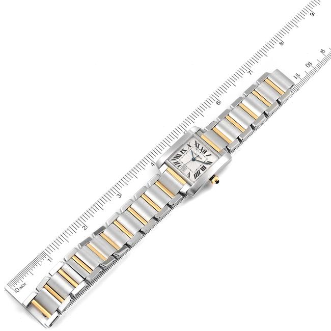 Cartier Silver Tank Francaise Steel Yellow Gold Large Unisex W51005q4 Watch