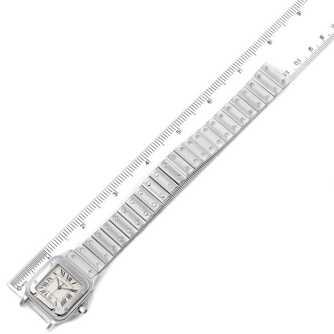 Cartier Silvered Santos Galbee Stainless Steel Mens W20060d6 Watch