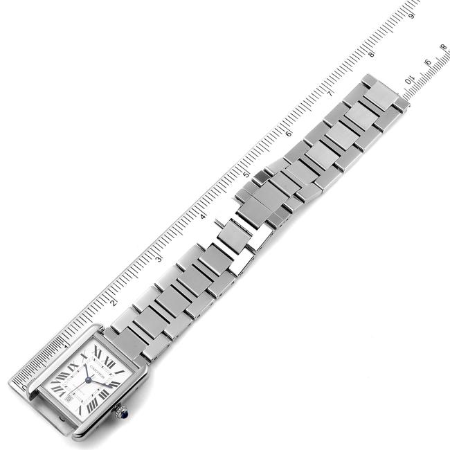Cartier Silver XL Tank Solo Dial Steel Mens W5200028 Watch
