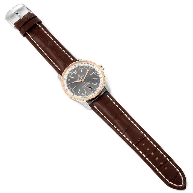 Breitling Gray Navitimer 1 41mm Steel Rose Gold Mens U17326 Unworn Watch
