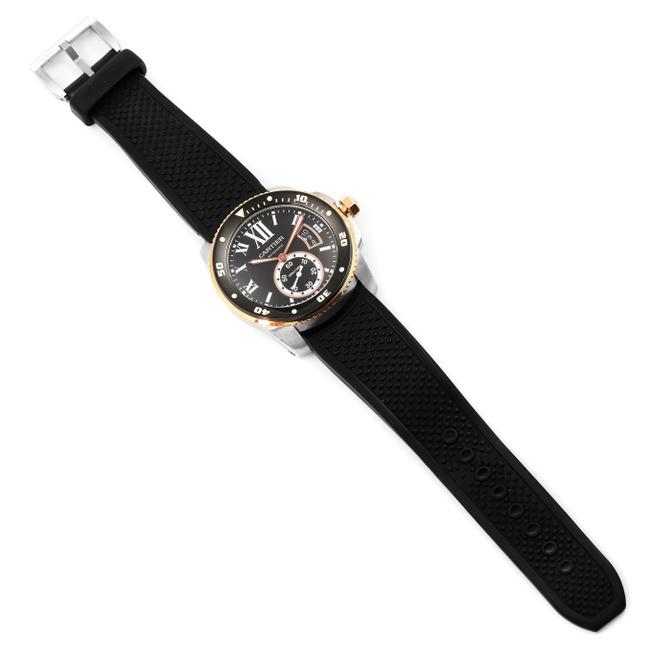 Cartier Black Box Calibre Diver Steel Rose Gold Mens W7100055 Papers Watch