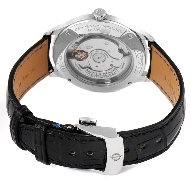 Baume & Mercier Gradient Blue Box Clifton Baumatic Steel Mens 10467 Watch