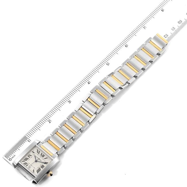 Cartier Silver Tank Francaise Steel Yellow Gold Large Unisex W51005q4 Watch