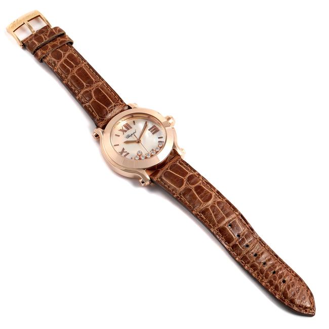 Chopard Mother Of Pearl Happy Sport 7 Floating Diamond Rose Gold Ladies 7471 Watch
