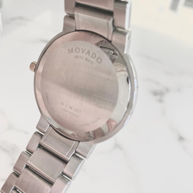 Movado Yellow Gold Silver Black Stiri Dial Two-tone Stainless Steel Watch