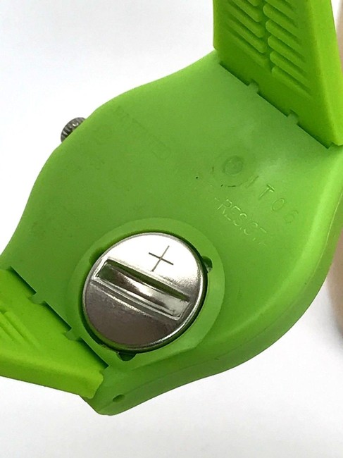 Swatch Ornge Yellow Green Pineapple Print Rubber Band Swiss Womens Watch