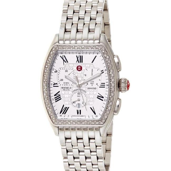 Michele Silver Relev¨¦ Diamond Stainless Steel Mww19a000001 Watch