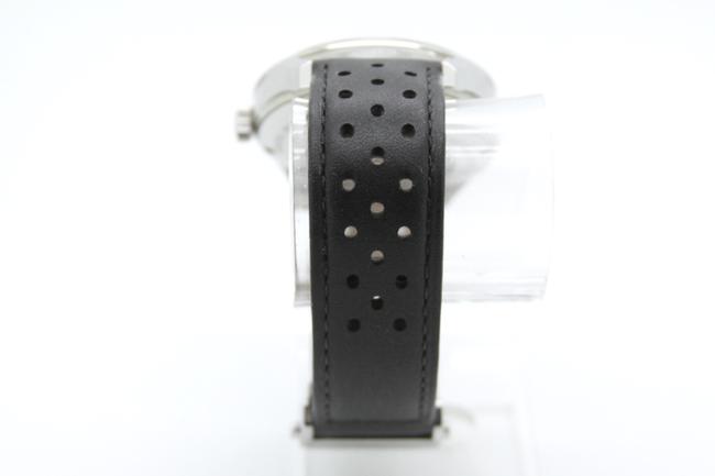 TAG Heuer Stainless Steel & Black Leather Carrera Twin-time Wv2115-0 Mens with Band Watch