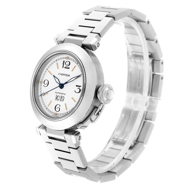 Cartier White Stainless Steel Pasha C W31044m7 Womens Wristwatch 35 Mm Watch