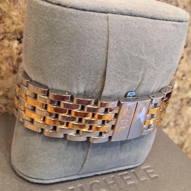 Michele Deco Two-tone Gold and Silver Diamond Diamond Dial Bracelet Watch