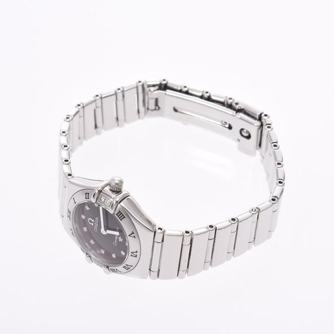 Omega Black Diamonds Stainless Steel Constellation Mini 1566.56 Womens Wristwatch 22.5 Mm Watch