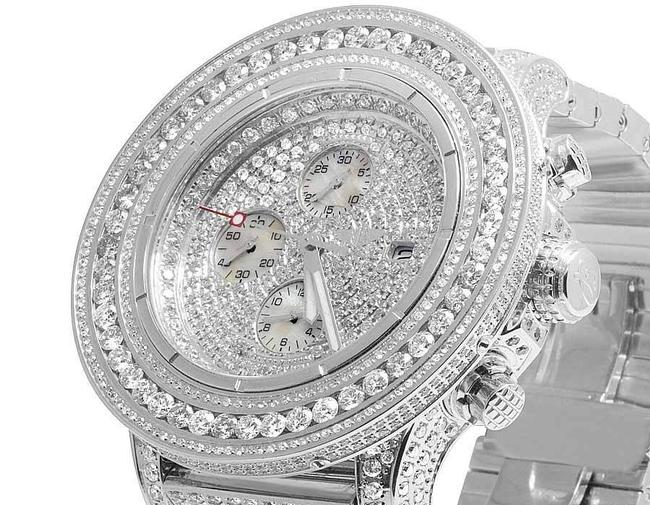 Breitling Stainless Steel XL Custom Super Avenger Aeromarine 53 Mm Genuine Diamond 34 Ct Watch
