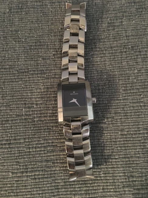 Movado Stainless Steel Eliro Sapphire Crystal Tank Last Call Watch