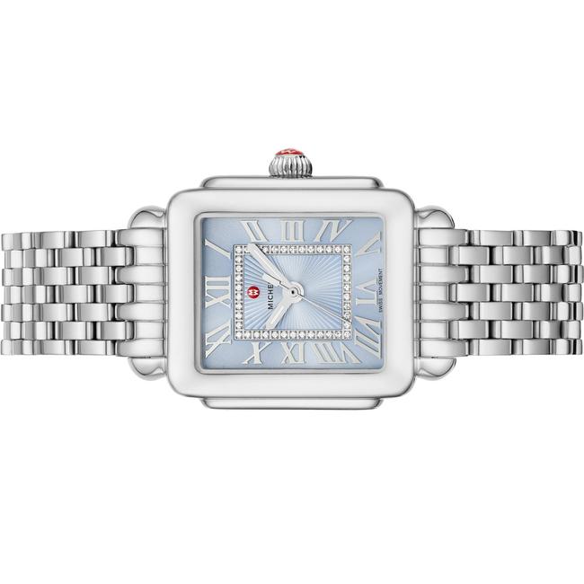 Michele Silver Deco Madison Mid Stainless Diamond Mww06g000029 Watch